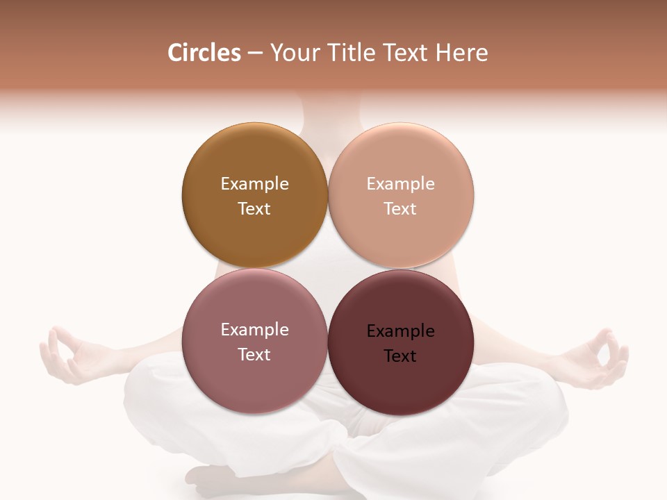 A Woman Sitting In A Lotus Position With Her Eyes Closed PowerPoint Template