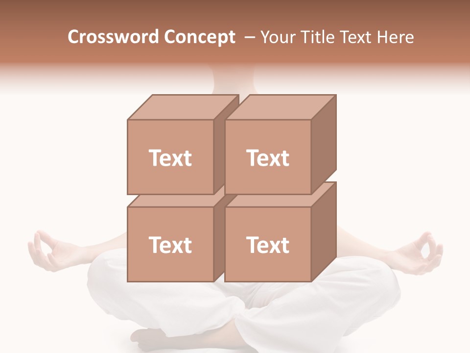 A Woman Sitting In A Lotus Position With Her Eyes Closed PowerPoint Template