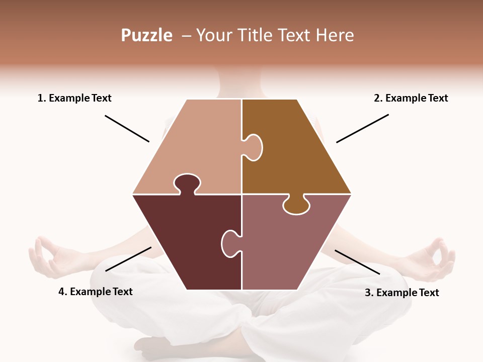 A Woman Sitting In A Lotus Position With Her Eyes Closed PowerPoint Template