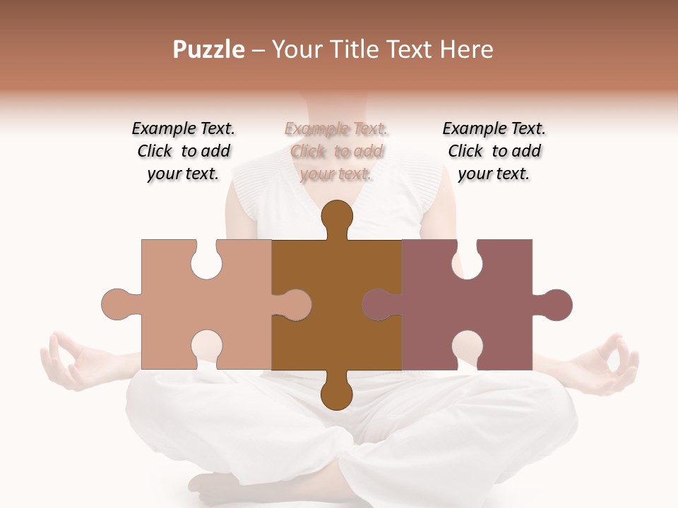 A Woman Sitting In A Lotus Position With Her Eyes Closed PowerPoint Template