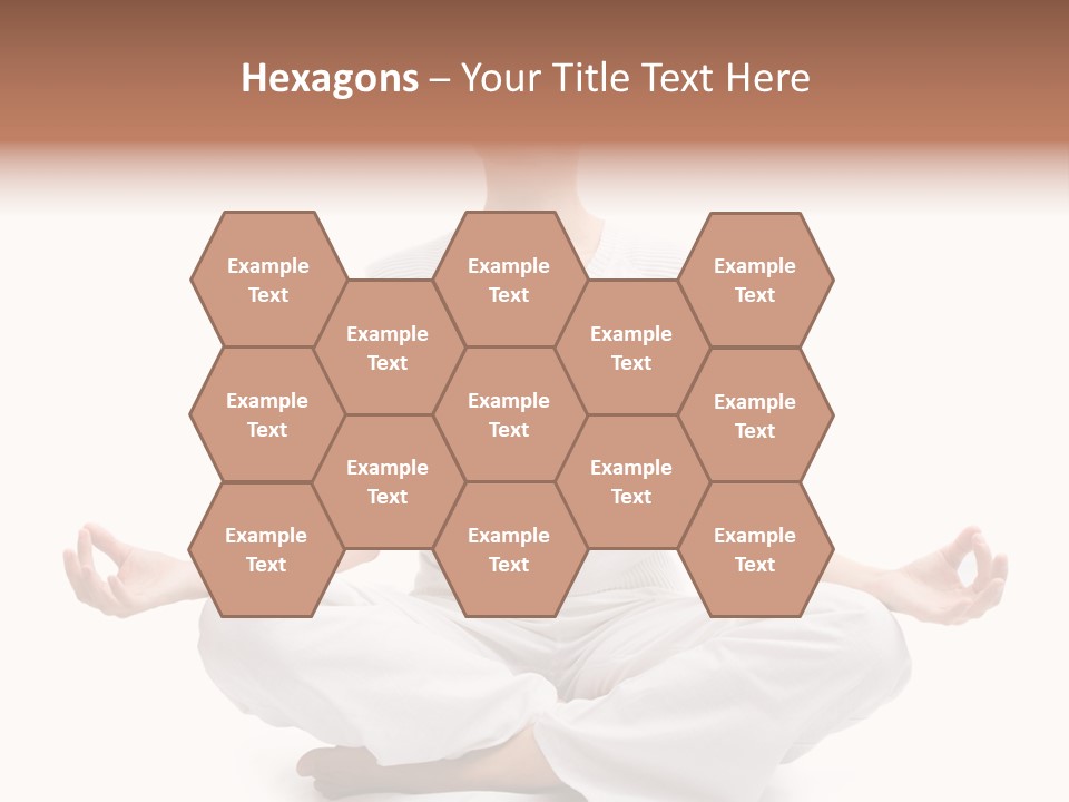 A Woman Sitting In A Lotus Position With Her Eyes Closed PowerPoint Template