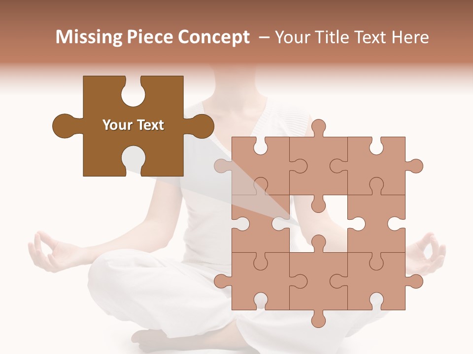 A Woman Sitting In A Lotus Position With Her Eyes Closed PowerPoint Template