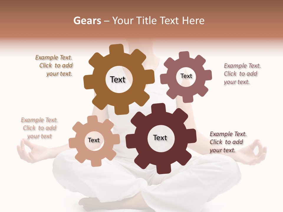 A Woman Sitting In A Lotus Position With Her Eyes Closed PowerPoint Template