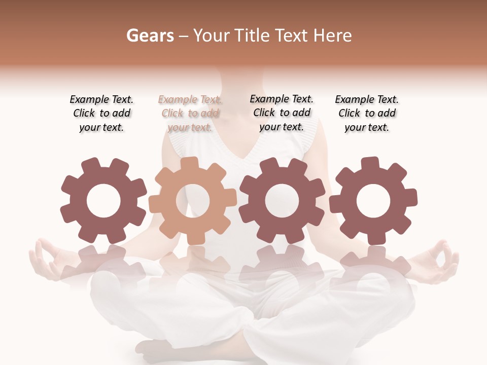 A Woman Sitting In A Lotus Position With Her Eyes Closed PowerPoint Template