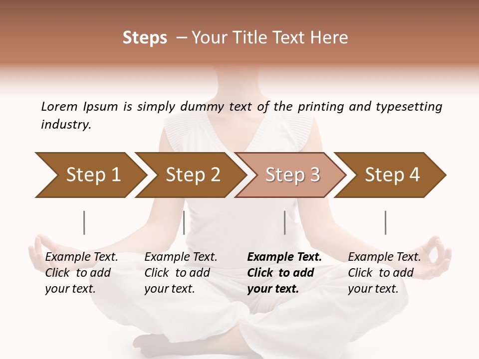 A Woman Sitting In A Lotus Position With Her Eyes Closed PowerPoint Template