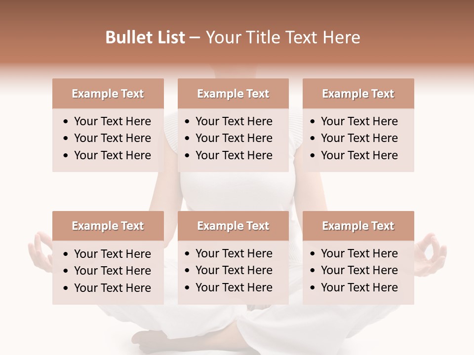 A Woman Sitting In A Lotus Position With Her Eyes Closed PowerPoint Template