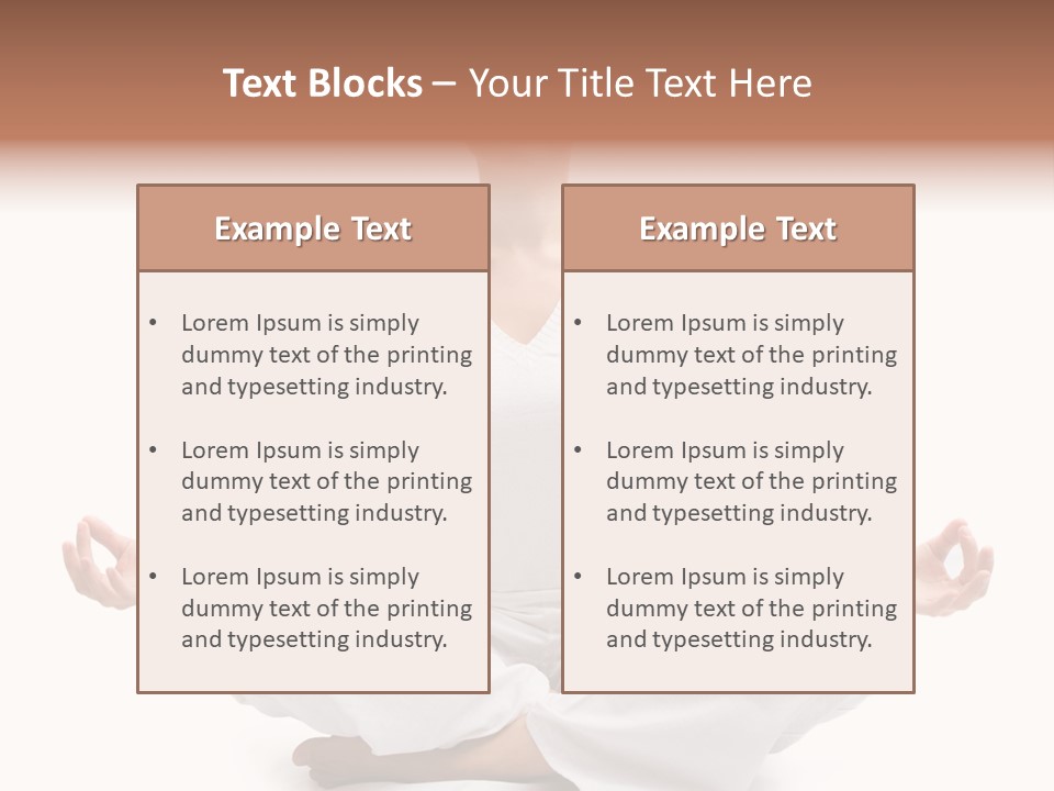 A Woman Sitting In A Lotus Position With Her Eyes Closed PowerPoint Template