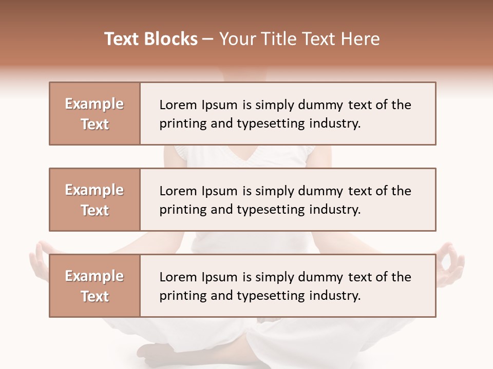 A Woman Sitting In A Lotus Position With Her Eyes Closed PowerPoint Template