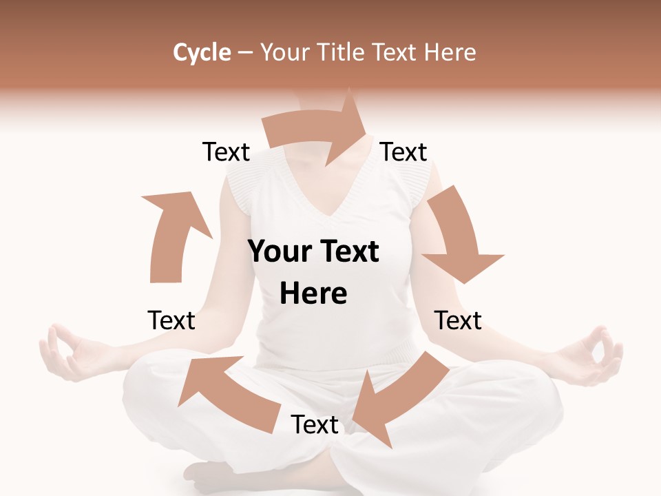 A Woman Sitting In A Lotus Position With Her Eyes Closed PowerPoint Template