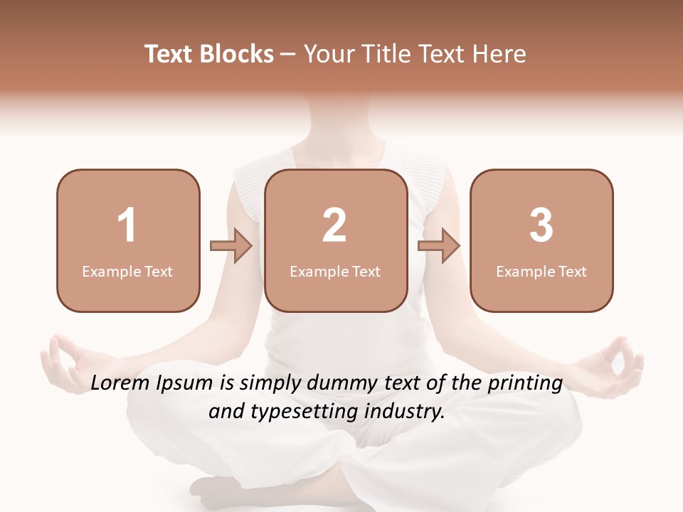 A Woman Sitting In A Lotus Position With Her Eyes Closed PowerPoint Template