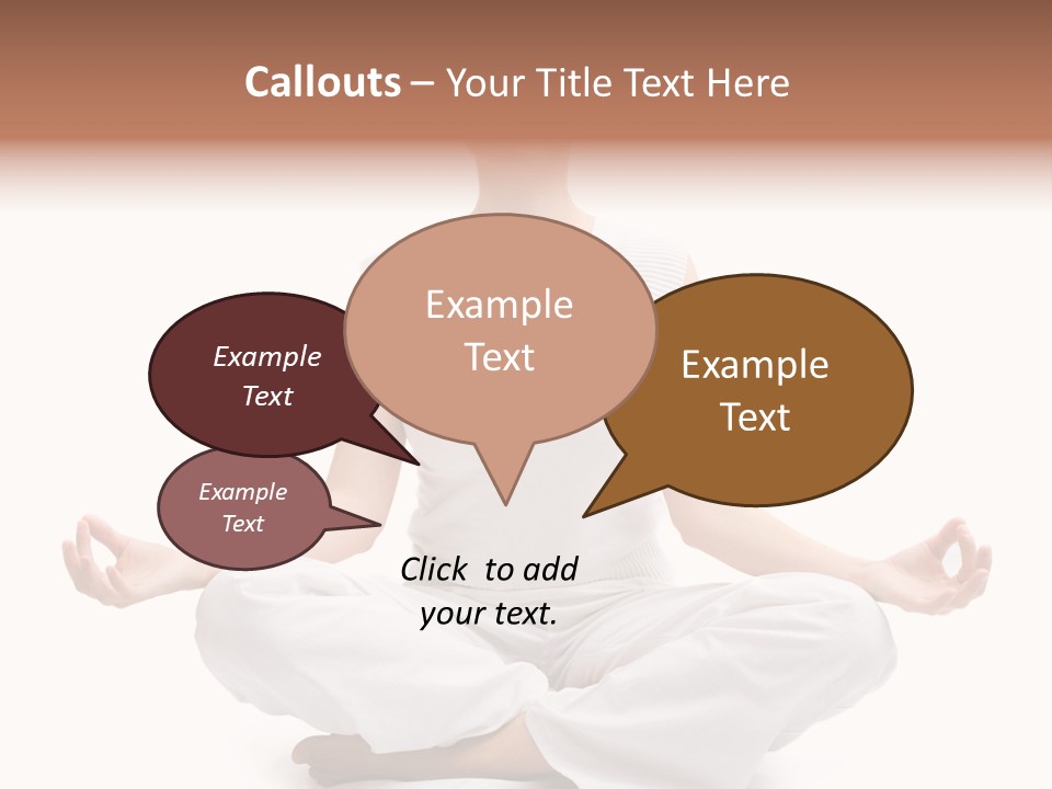 A Woman Sitting In A Lotus Position With Her Eyes Closed PowerPoint Template