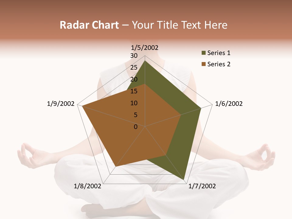A Woman Sitting In A Lotus Position With Her Eyes Closed PowerPoint Template