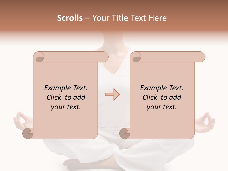 A Woman Sitting In A Lotus Position With Her Eyes Closed PowerPoint Template