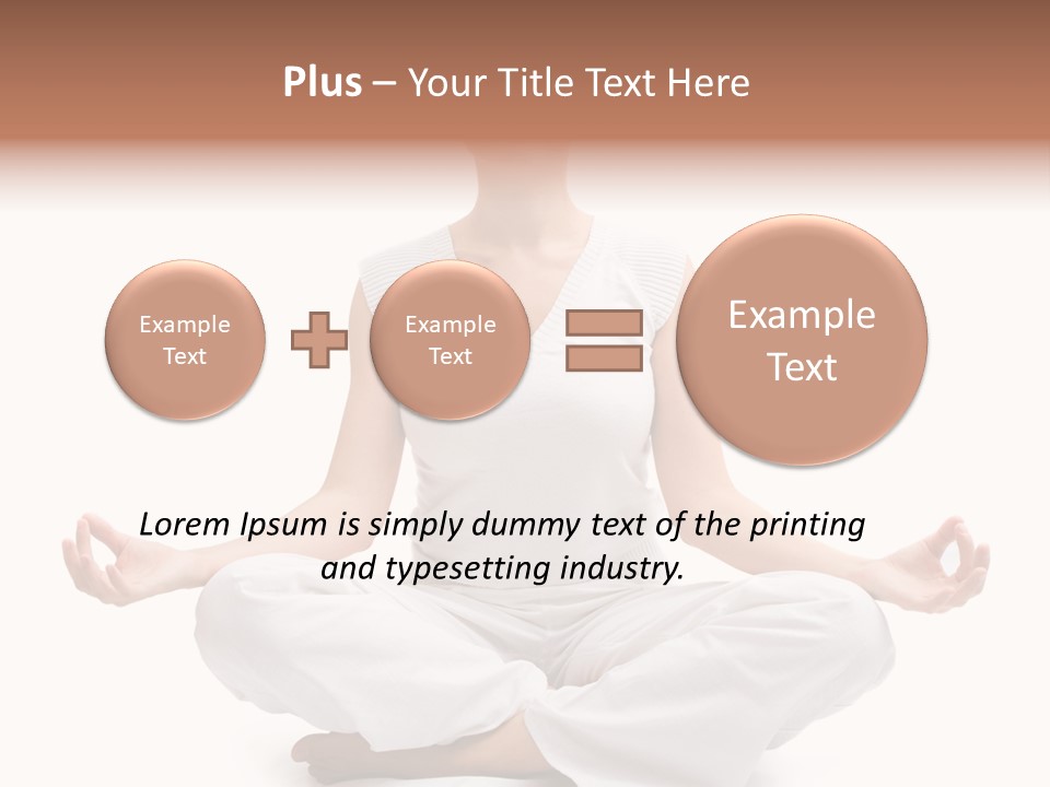 A Woman Sitting In A Lotus Position With Her Eyes Closed PowerPoint Template