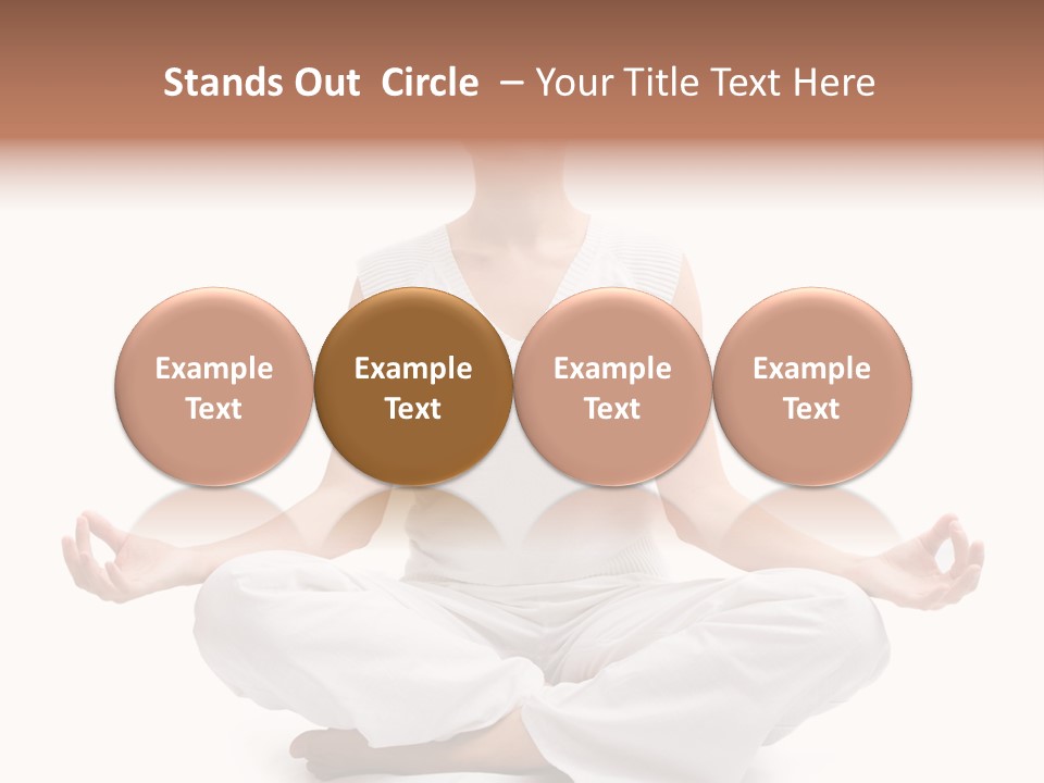 A Woman Sitting In A Lotus Position With Her Eyes Closed PowerPoint Template