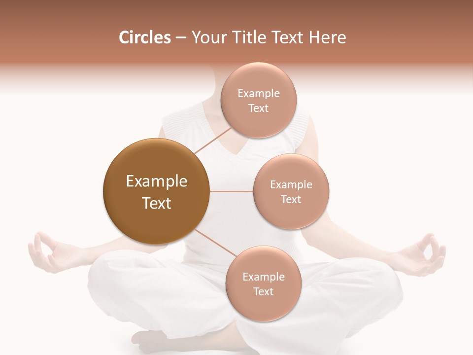 A Woman Sitting In A Lotus Position With Her Eyes Closed PowerPoint Template