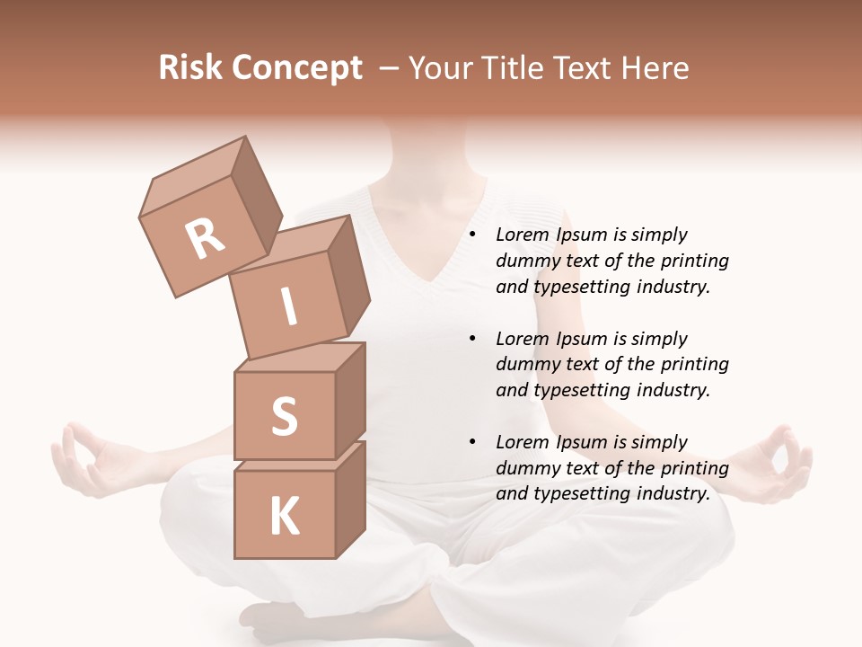 A Woman Sitting In A Lotus Position With Her Eyes Closed PowerPoint Template