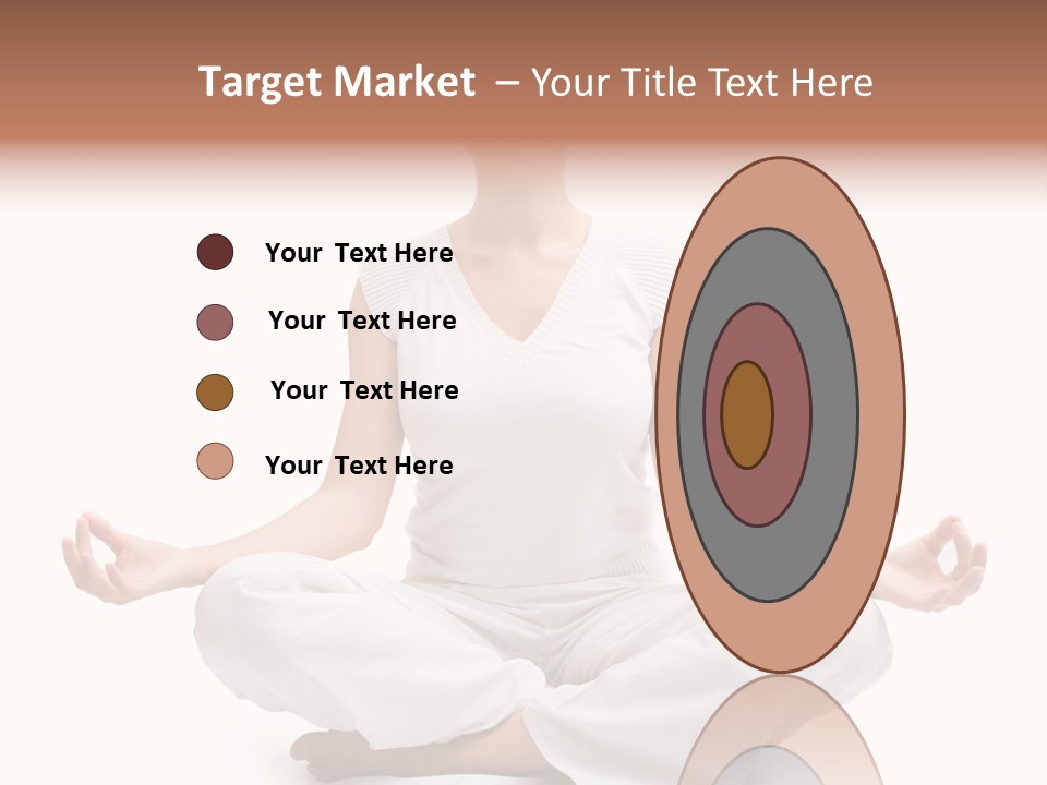 A Woman Sitting In A Lotus Position With Her Eyes Closed PowerPoint Template