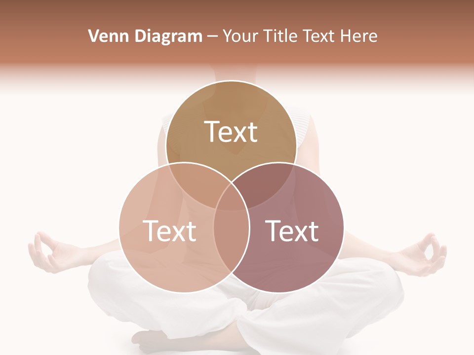 A Woman Sitting In A Lotus Position With Her Eyes Closed PowerPoint Template