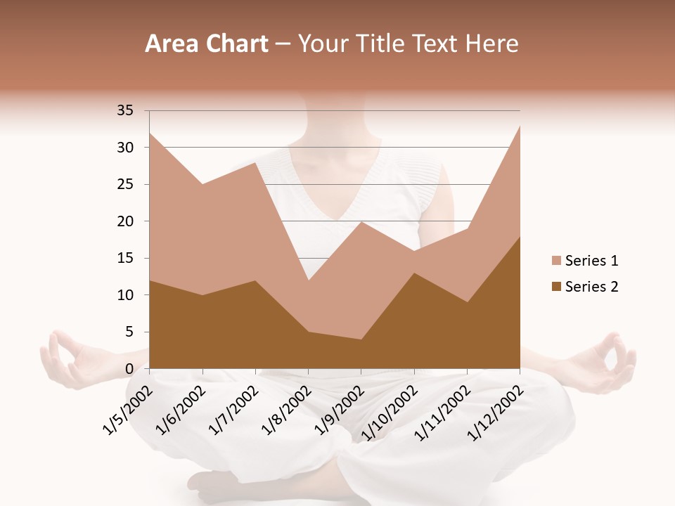 A Woman Sitting In A Lotus Position With Her Eyes Closed PowerPoint Template