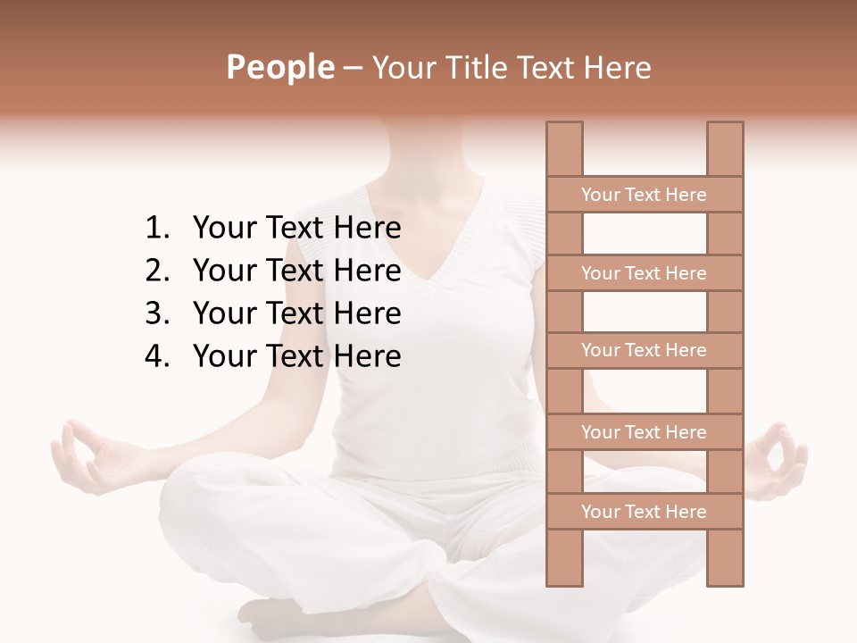 A Woman Sitting In A Lotus Position With Her Eyes Closed PowerPoint Template