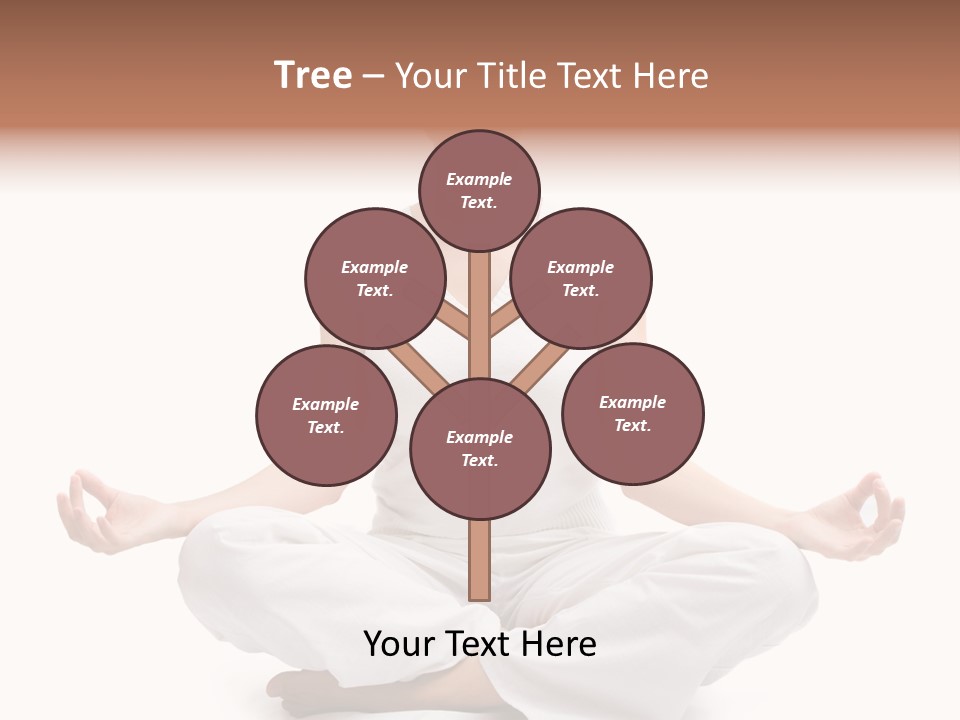 A Woman Sitting In A Lotus Position With Her Eyes Closed PowerPoint Template