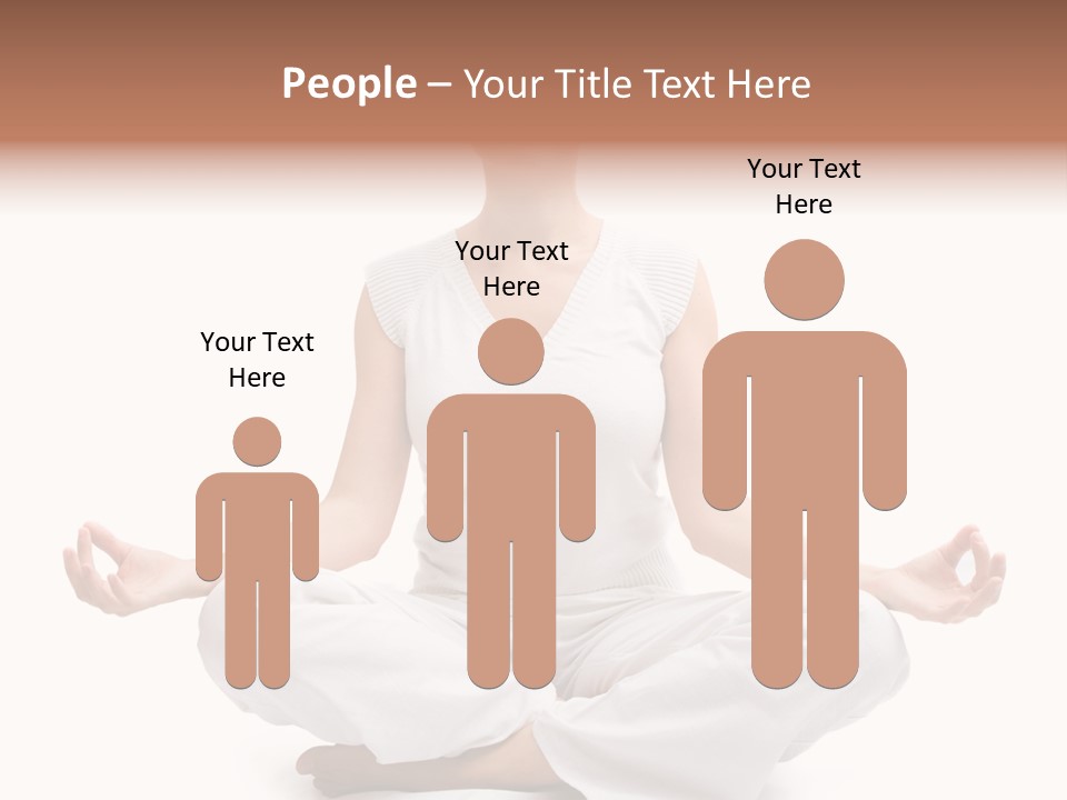 A Woman Sitting In A Lotus Position With Her Eyes Closed PowerPoint Template