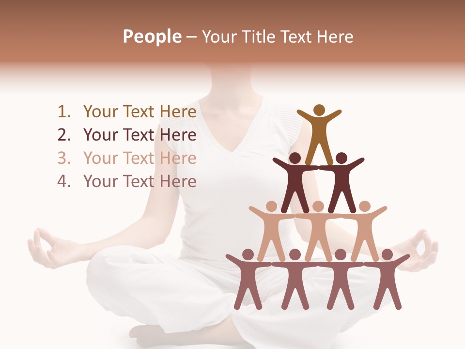 A Woman Sitting In A Lotus Position With Her Eyes Closed PowerPoint Template