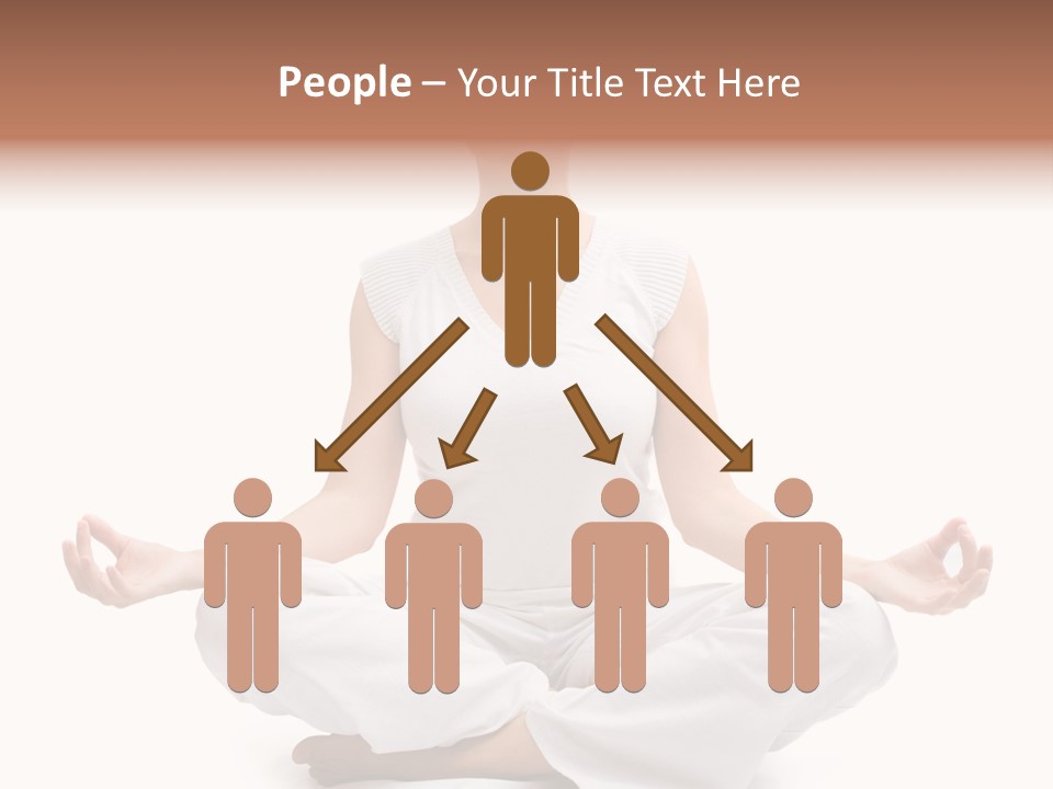 A Woman Sitting In A Lotus Position With Her Eyes Closed PowerPoint Template