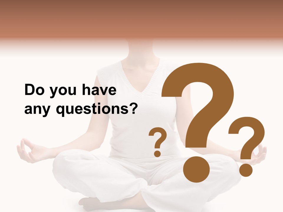 A Woman Sitting In A Lotus Position With Her Eyes Closed PowerPoint Template