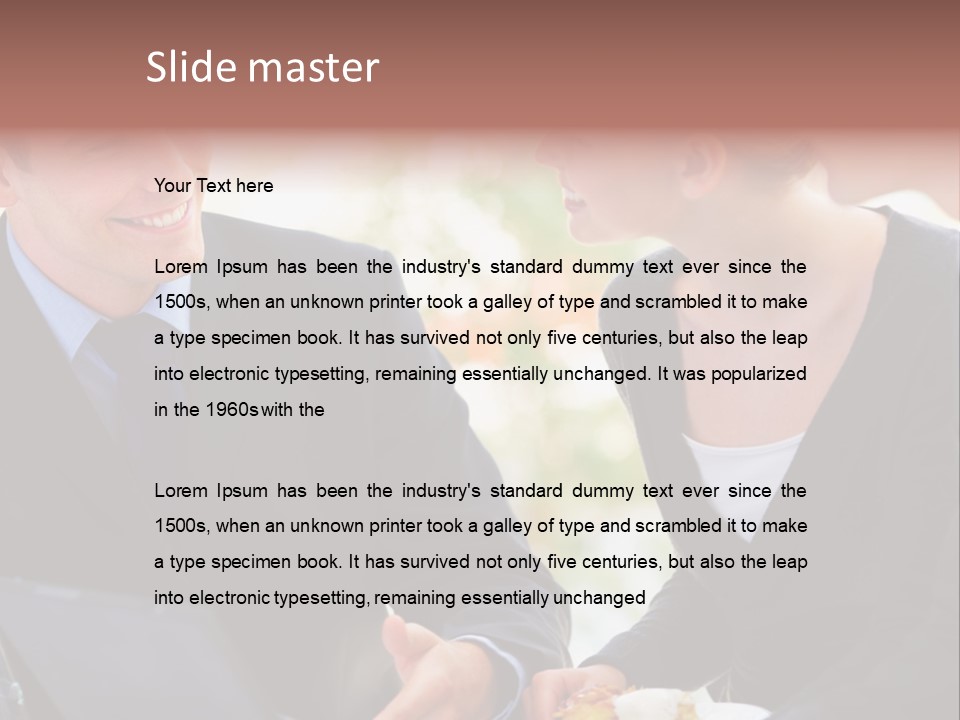 Man Group Newlyweds PowerPoint Template