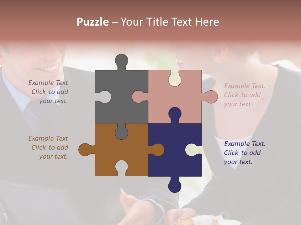 Man Group Newlyweds PowerPoint Template