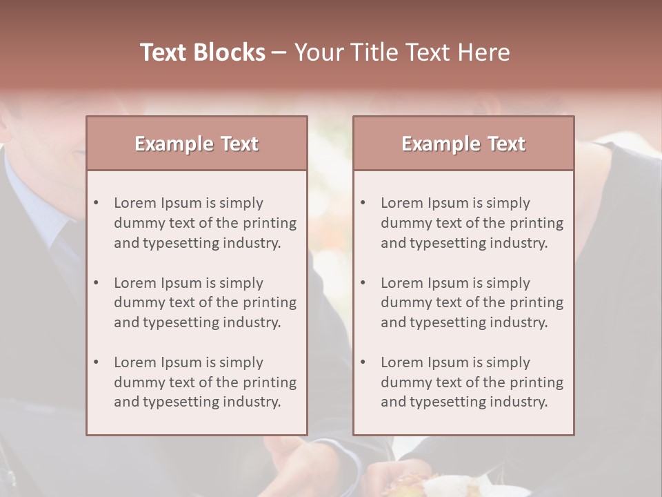 Man Group Newlyweds PowerPoint Template