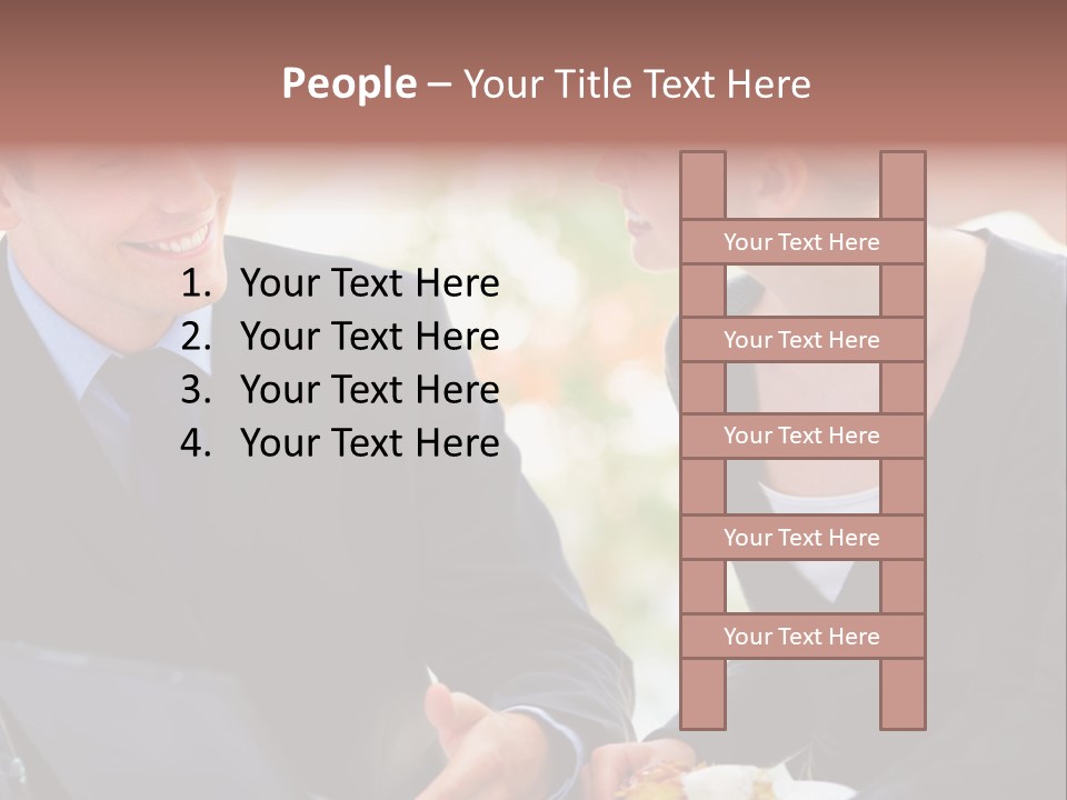 Man Group Newlyweds PowerPoint Template