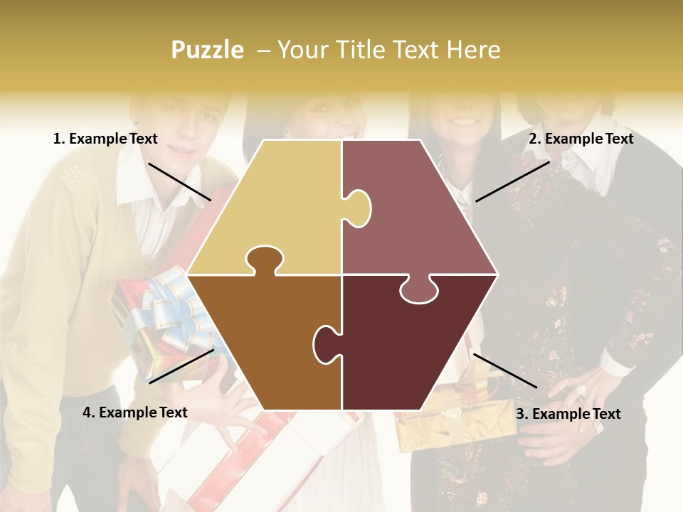 Man Group Newlyweds PowerPoint Template