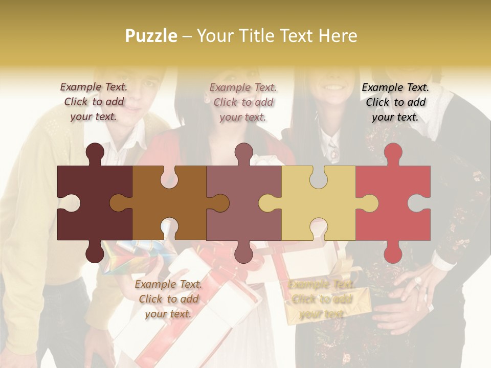 Man Group Newlyweds PowerPoint Template