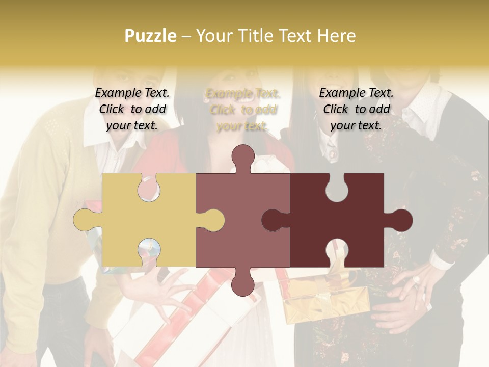 Man Group Newlyweds PowerPoint Template