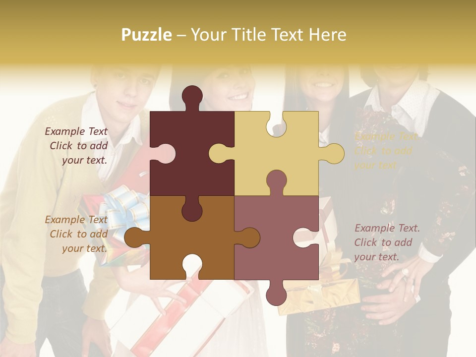 Man Group Newlyweds PowerPoint Template