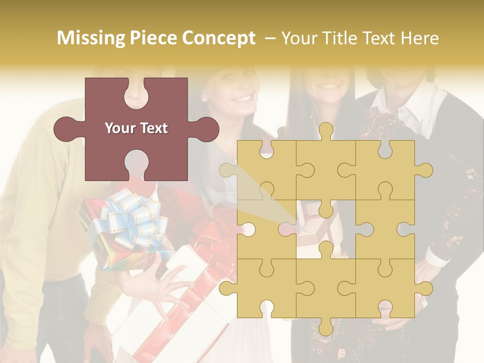 Man Group Newlyweds PowerPoint Template