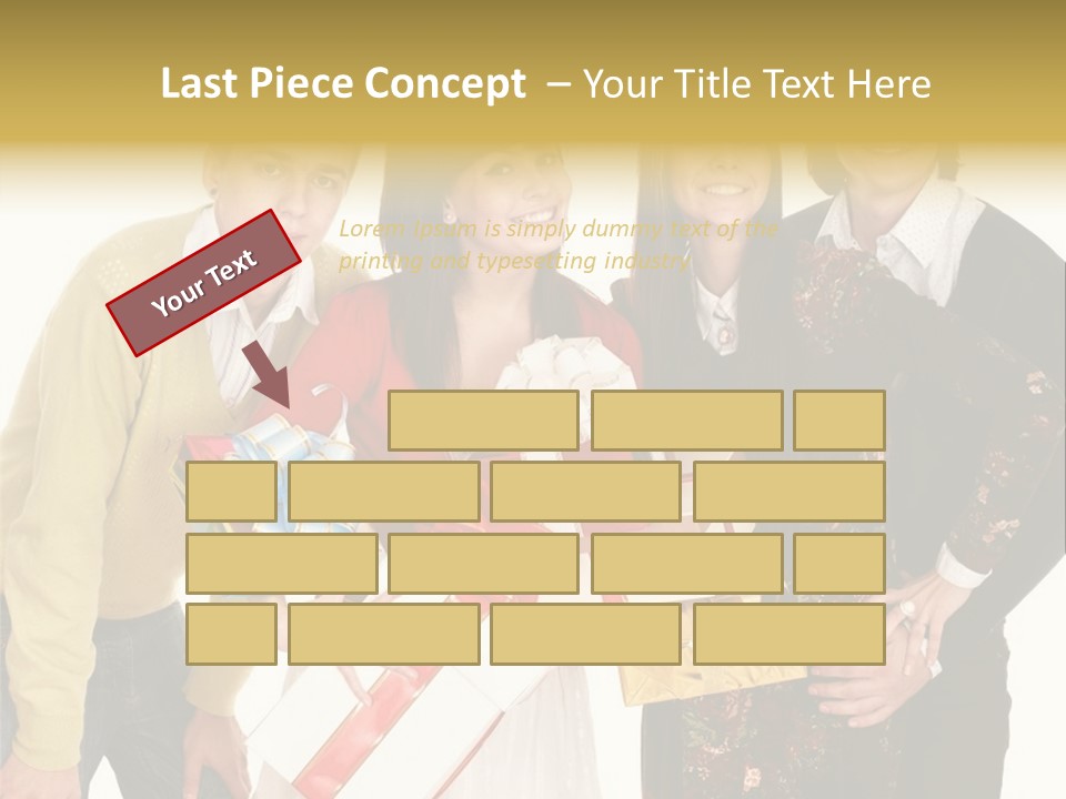 Man Group Newlyweds PowerPoint Template