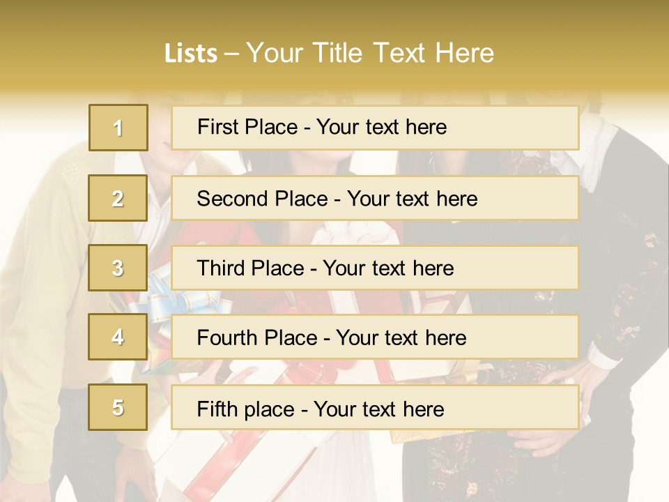 Man Group Newlyweds PowerPoint Template