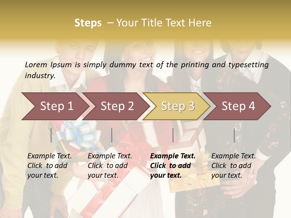 Man Group Newlyweds PowerPoint Template