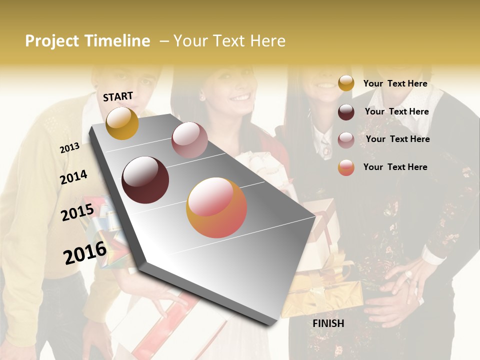 Man Group Newlyweds PowerPoint Template