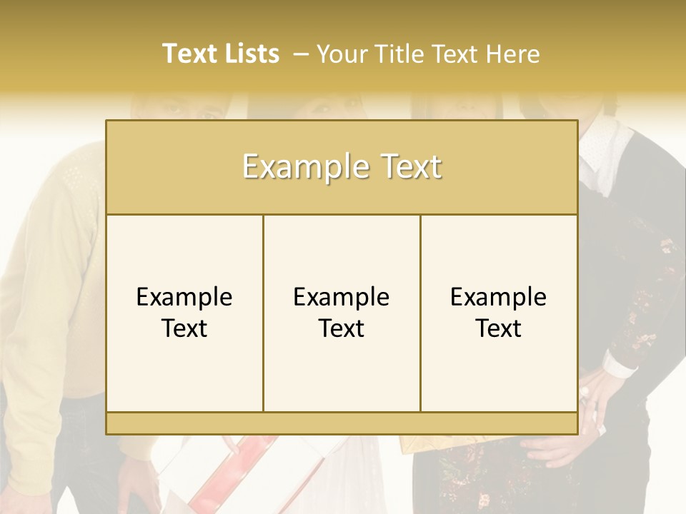 Man Group Newlyweds PowerPoint Template