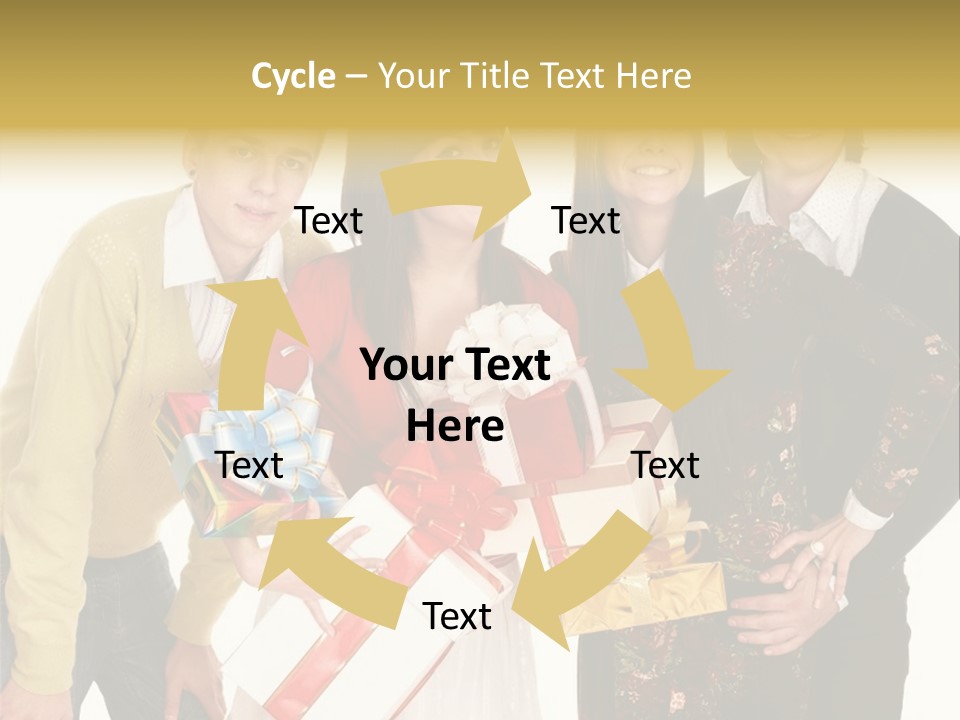 Man Group Newlyweds PowerPoint Template