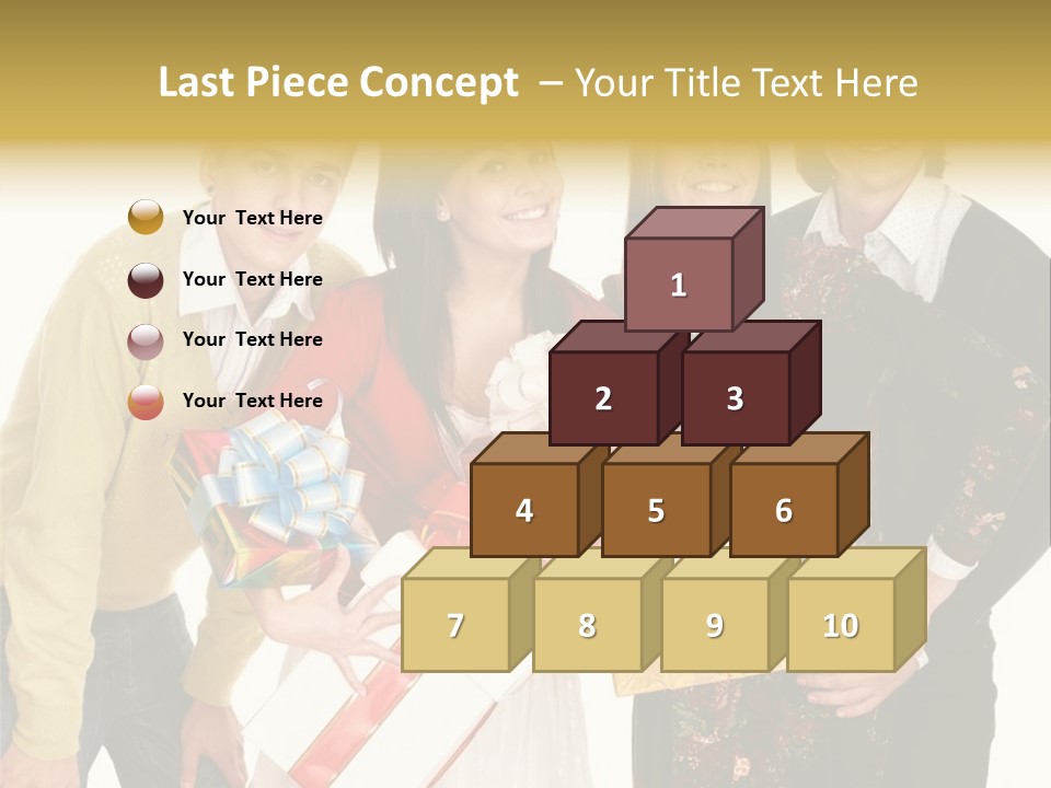 Man Group Newlyweds PowerPoint Template