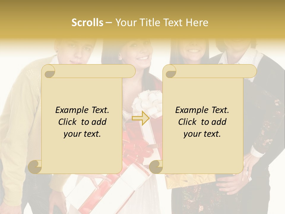 Man Group Newlyweds PowerPoint Template
