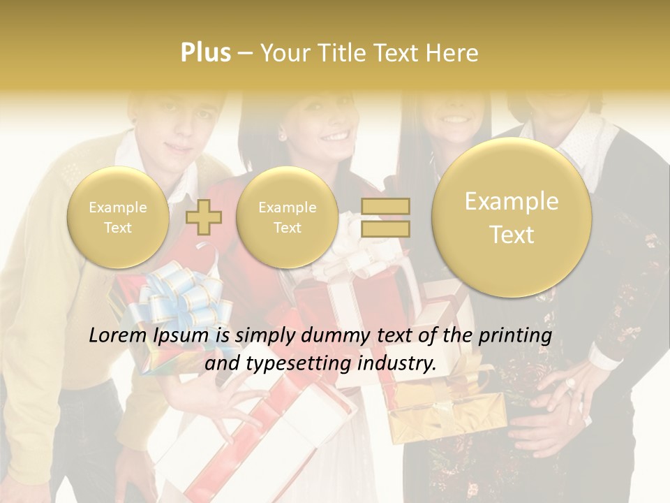 Man Group Newlyweds PowerPoint Template