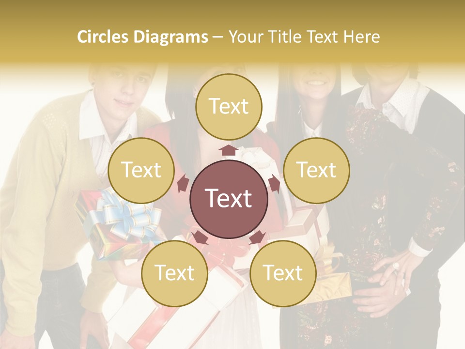 Man Group Newlyweds PowerPoint Template