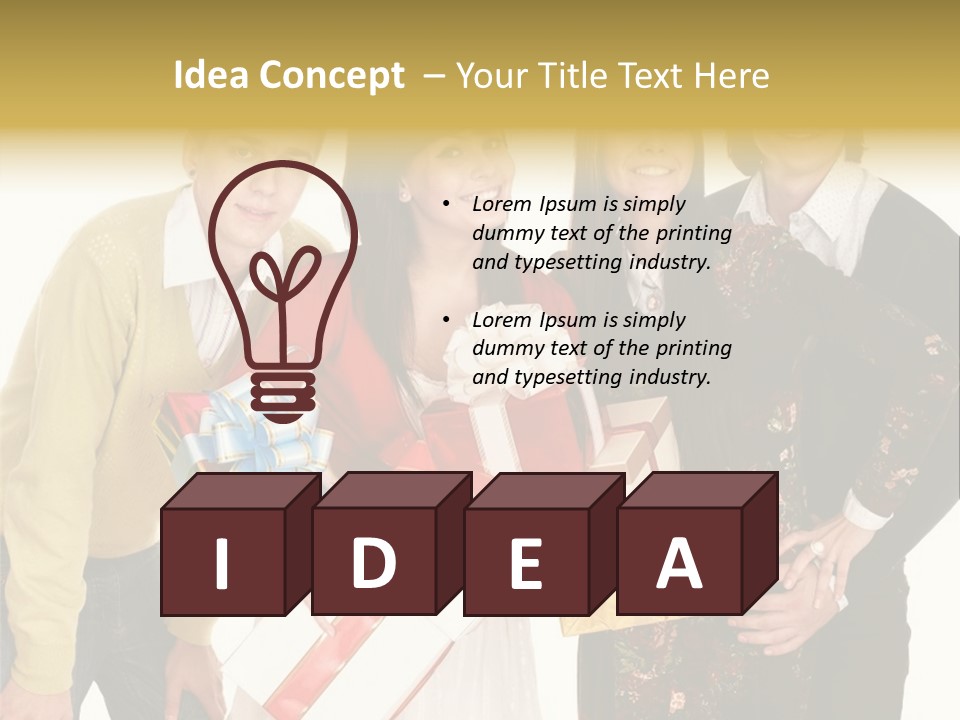 Man Group Newlyweds PowerPoint Template